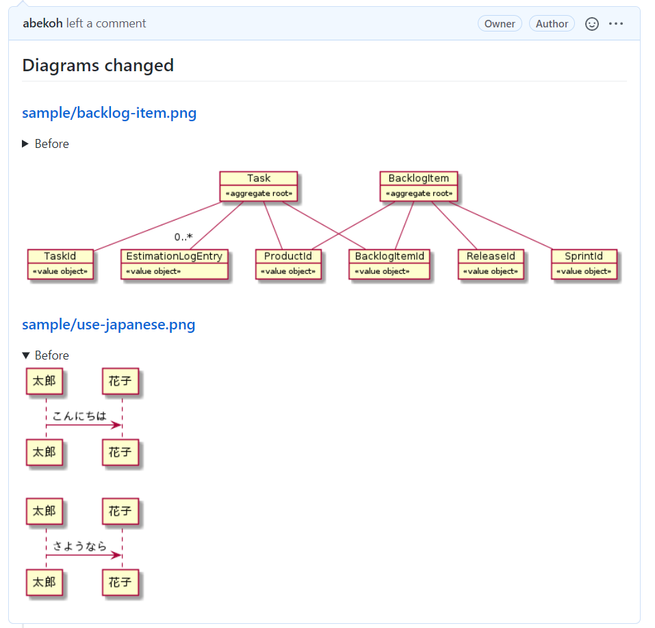 Review comment sample